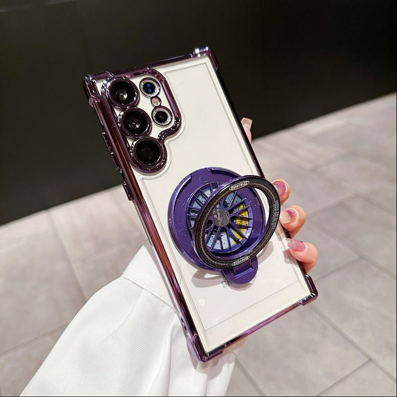 Electroplated Rotating Magnetic Kickstand Case - Samsung