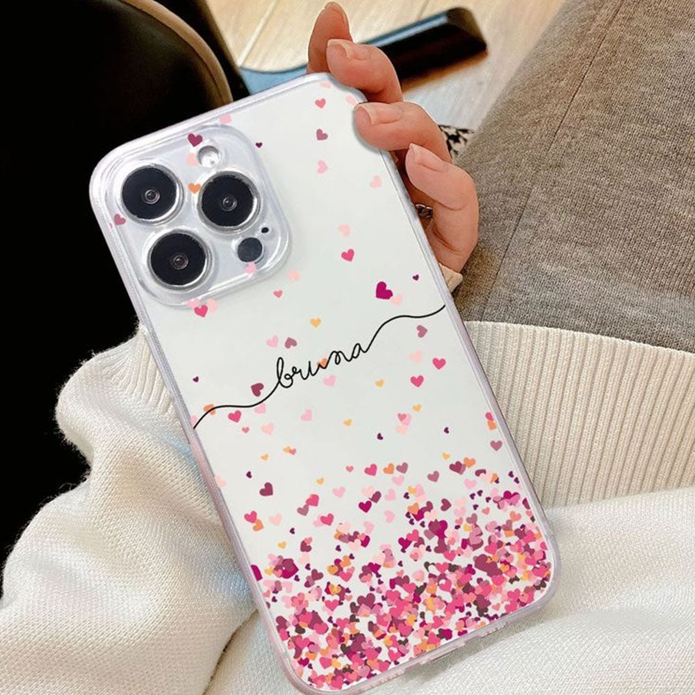 Transparent Silicone case with Black Name