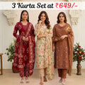 Pack Of 3 Women's Kurta Set (CS_03)