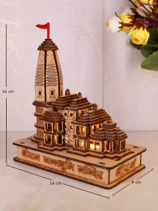 Shree Ram Ayodhya 3D Wooden Temple (WITH LED LIGHT) (FLAT 50% OFF)