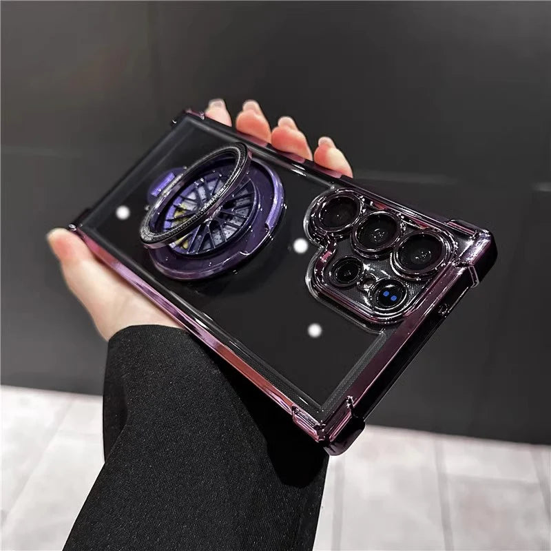 Galaxy Series Electroplated Rotating Gyro Magnetic Case