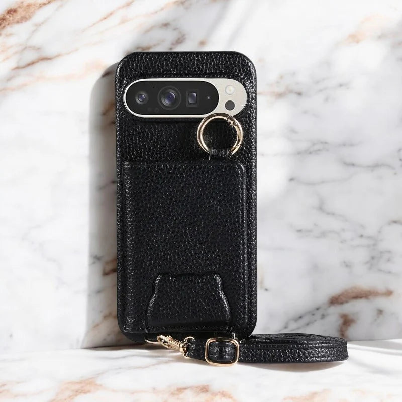 Elegance Crossbody Leather Wallet Case - Google