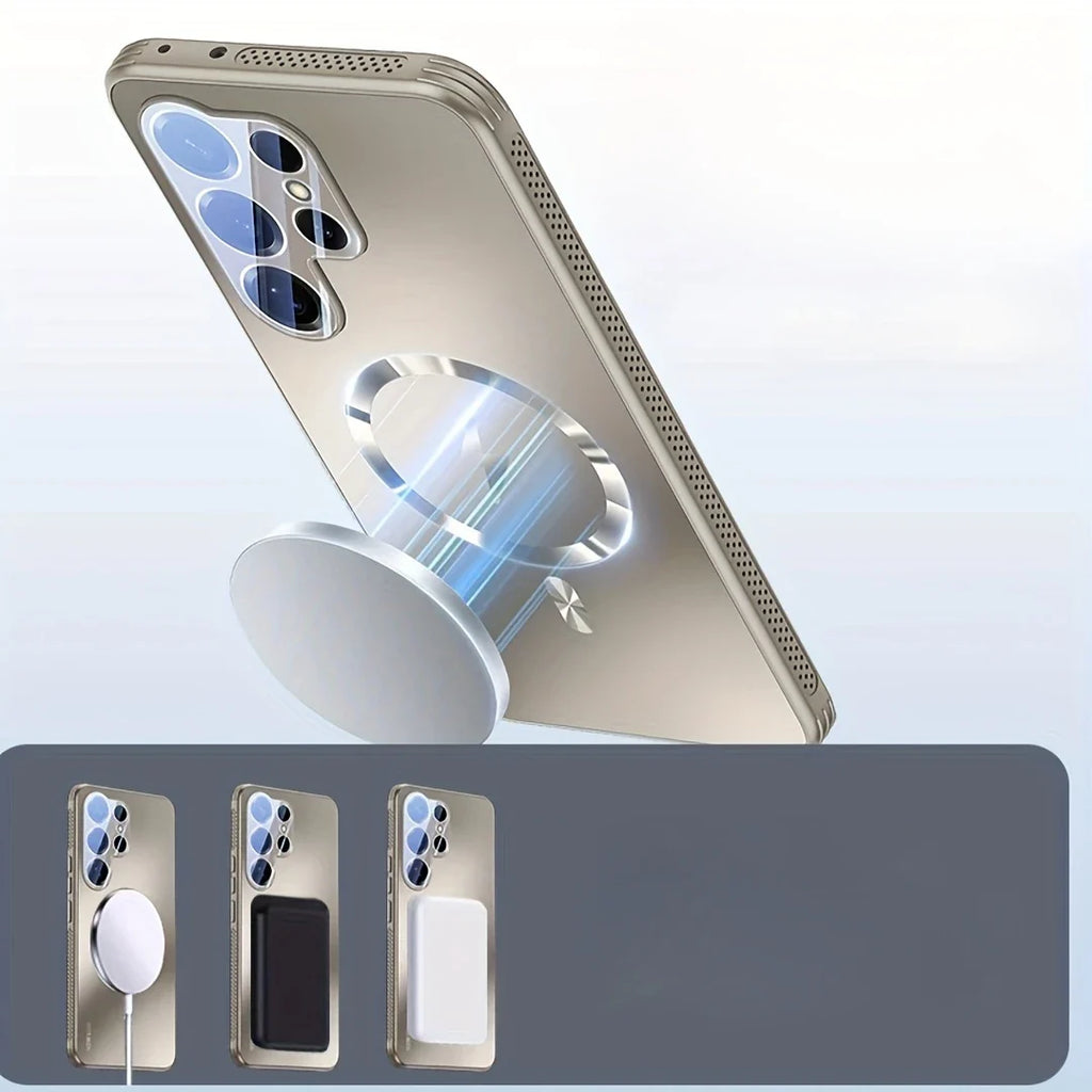 Polished Edge Metallic Magsafe Case - Samsung