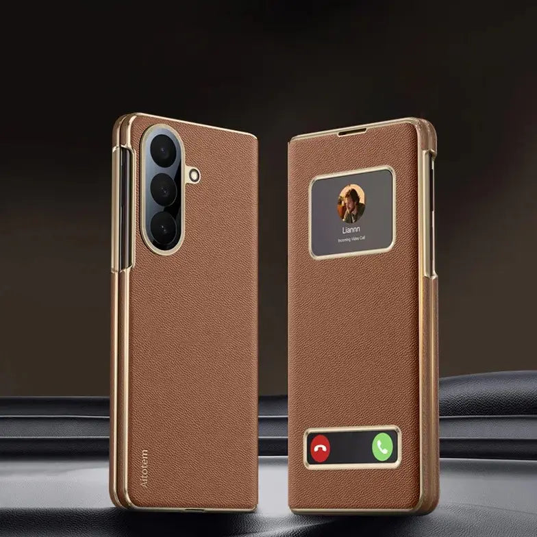 Galaxy Series Prestige Smart Window Leather Case