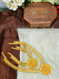 1 Gram Gold Plated Matte Finish Haram Necklace Combo for Women – Traditional Bridal Jewellery