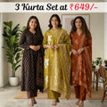Pack Of 3 Women's Kurta Set (CS_04)