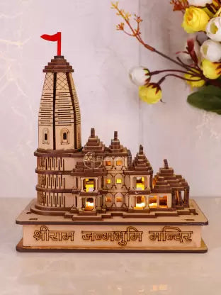 Shree Ram Ayodhya 3D Wooden Temple (WITH LED LIGHT) (FLAT 50% OFF)