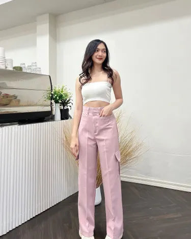 FESTIVE SALE LIVE !! 🔥🚀 (PACK - 3) Straight-leg pants with horizontal pockets made of ruby