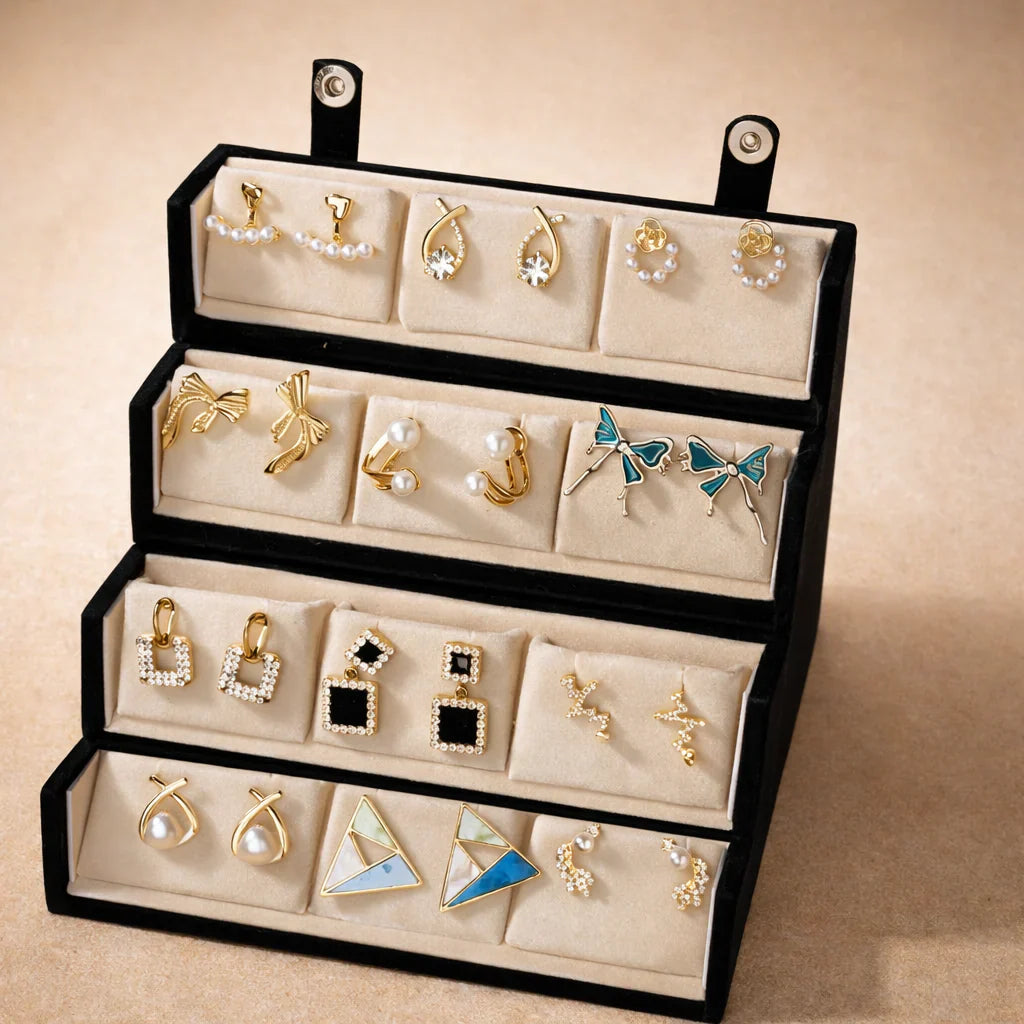 12 Korean Earring With Premium Box