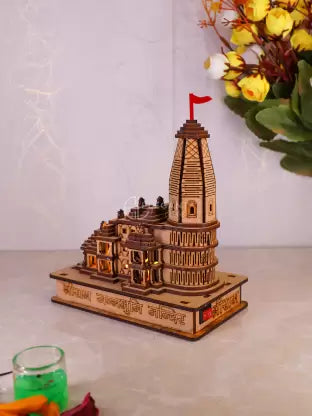 Shree Ram Ayodhya 3D Wooden Temple (WITH LED LIGHT) (FLAT 50% OFF)