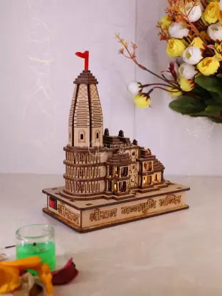 Shree Ram Ayodhya 3D Wooden Temple (WITH LED LIGHT) (FLAT 50% OFF)