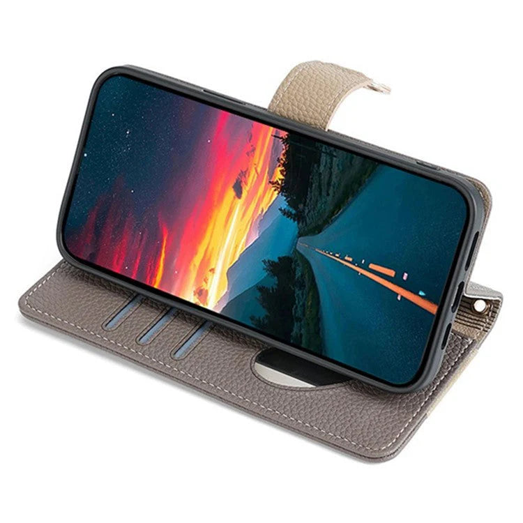 Realme Case Mirror Wallet Leather Phone Cover with Chain Shoulder Strap