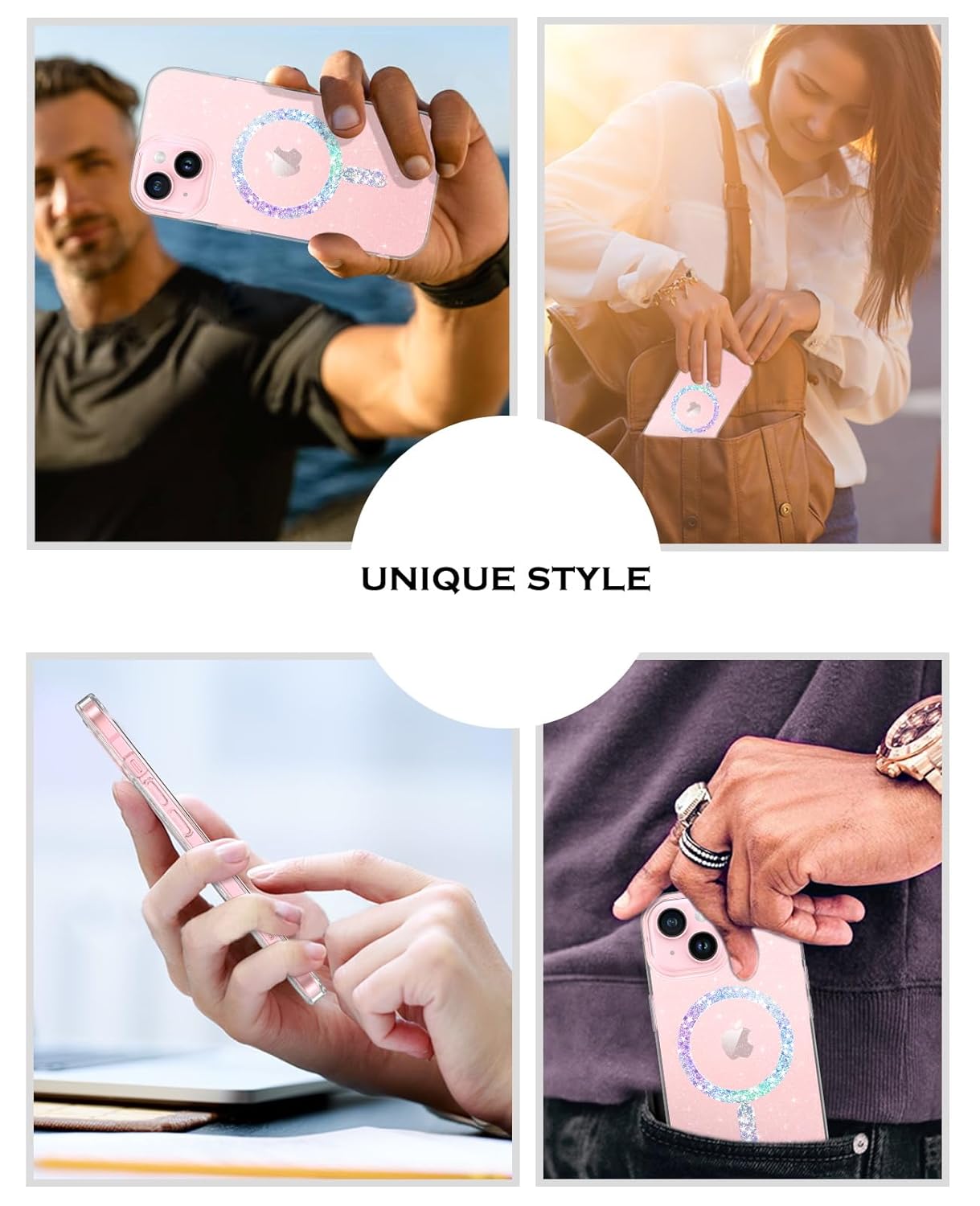 Magsafe Sparkling Design Slim Anti-Fingerprint for iPhone