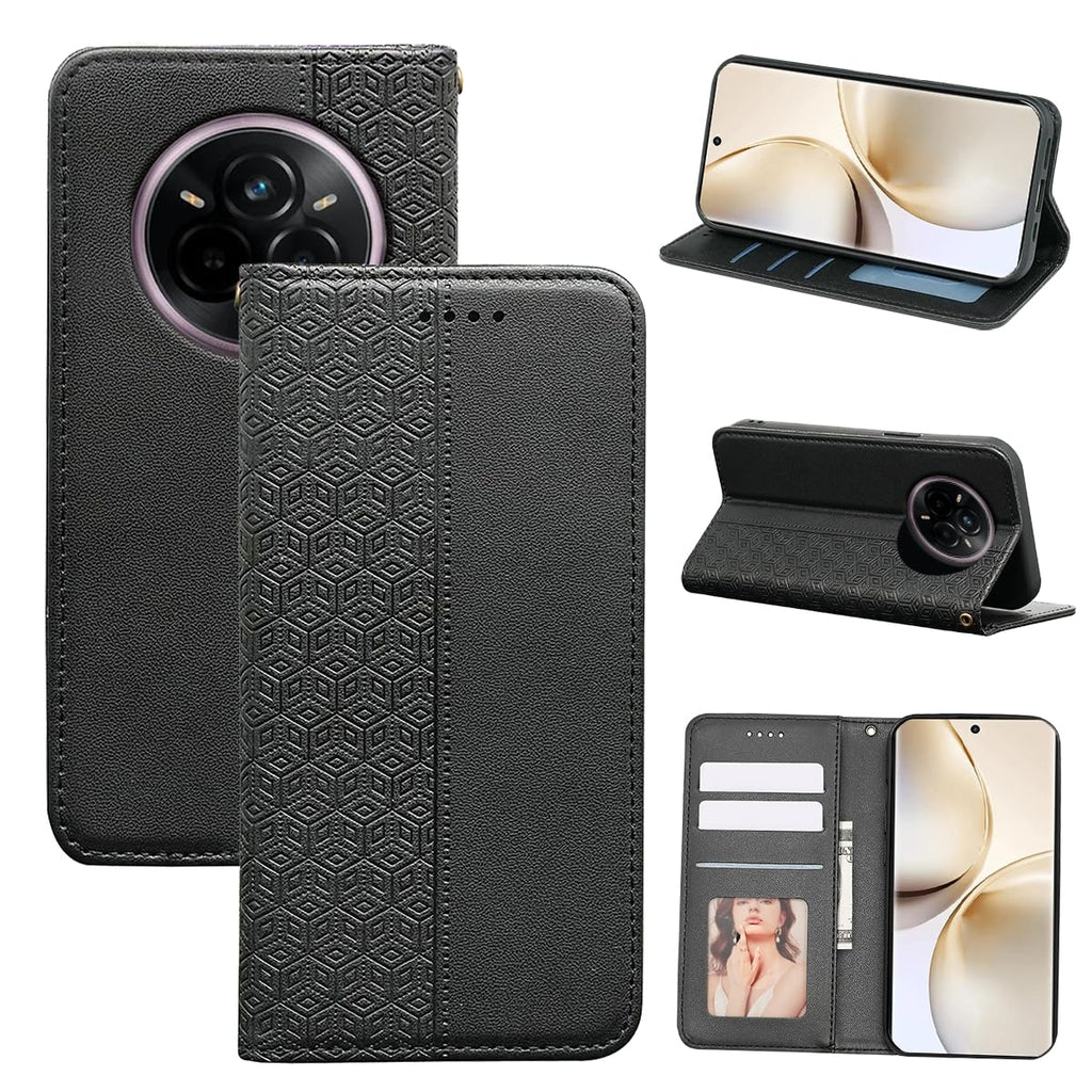 Realme Wallet Phone Case  Pattern Imprint Leather Flip Cover
