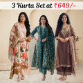 Pack Of 3 Women's Kurta Set (CS_02)