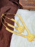 1 Gram Gold Plated Matte Finish Haram Necklace Combo for Women – Traditional Bridal Jewellery
