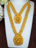 1 Gram Gold Plated Matte Finish Haram Necklace Combo for Women – Traditional Bridal Jewellery