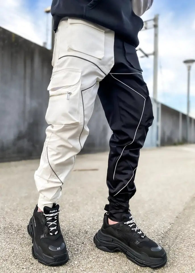 Mens Loose Cargo Baggy Hip Hop Long Pants Trousers Cargo Pants pack of (2)