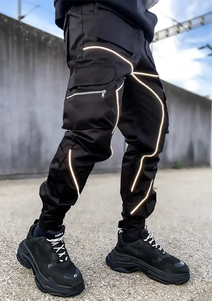 Mens Loose Cargo Baggy Hip Hop Long Pants Trousers Cargo Pants pack of (2)
