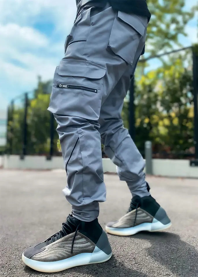 Mens Loose Cargo Baggy Hip Hop Long Pants Trousers Cargo Pants pack of (2)