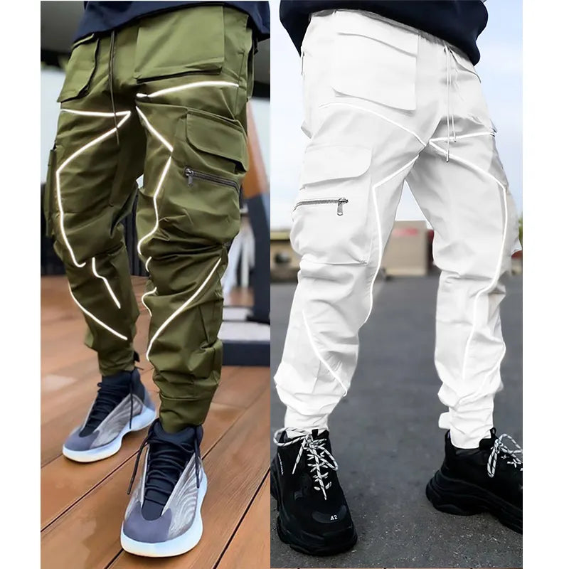 Mens Loose Cargo Baggy Hip Hop Long Pants Trousers Cargo Pants pack of (2)