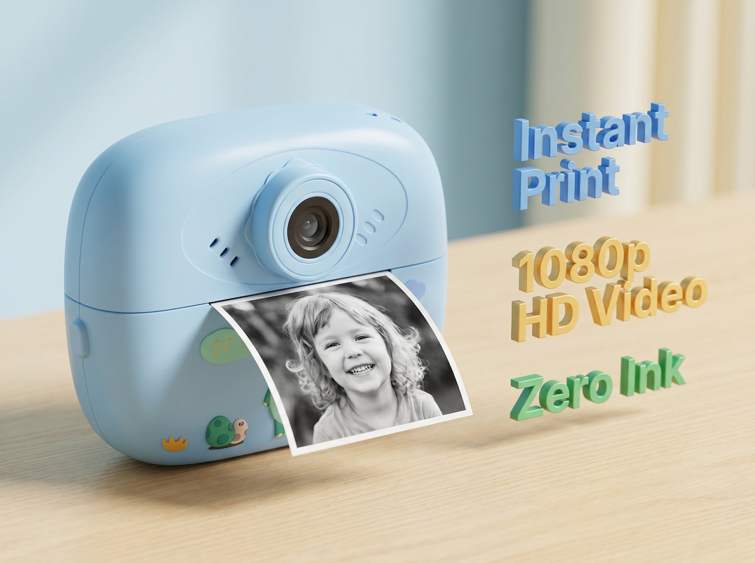 Mini Instant Print Camera & Video Recorder Zero Ink Instant Print