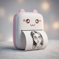 Cute Mini Bluetooth Thermal Printer - Portable Inkless Pocket Printer for Kids & Adults