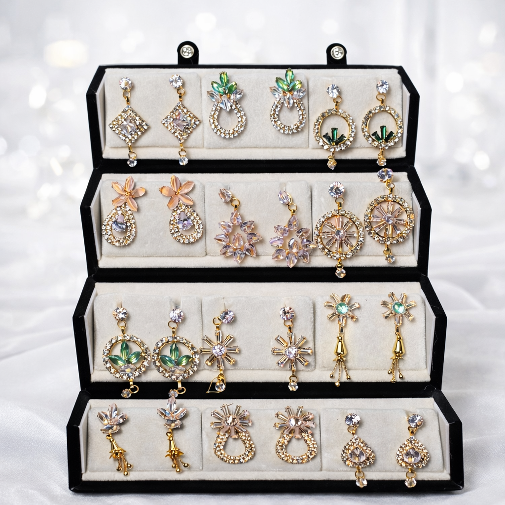 12 Charm Earrings With Premium Box