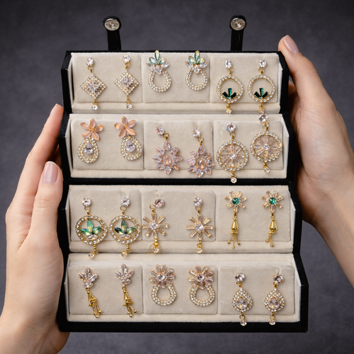 12 Charm Earrings With Premium Box