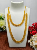 1 Gram Gold Plated Matte Finish Haram Necklace Combo for Women – Traditional Bridal Jewellery