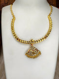 Women Impone Stone Necklace – Premium Gold Finish Traditional Design