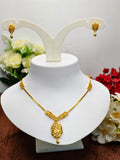 Trending Mini Gold Necklace Set with Earrings – Premium Gold Look Finish