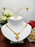 Trending Mini Gold Necklace Set with Earrings – Premium Gold Look Finish