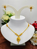 Trending Mini Gold Necklace Set with Earrings – Premium Gold Look Finish