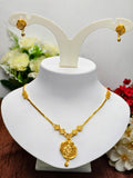 Trending Mini Gold Necklace Set with Earrings – Premium Gold Look Finish