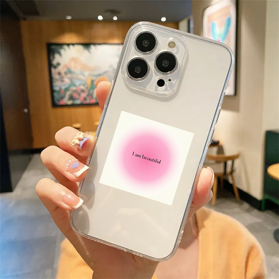 I Am Beautiful Clear Silicone Case