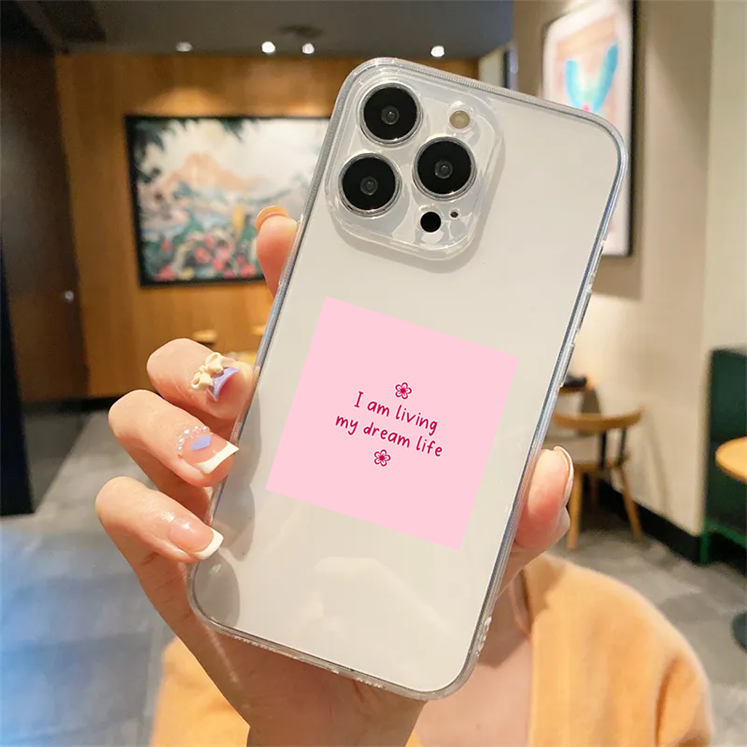 I Am Living My Dream Life Clear Silicone Case
