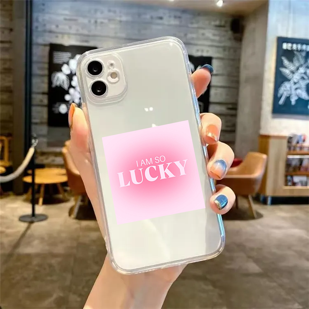 I Am So Lucky Clear Silicone Case