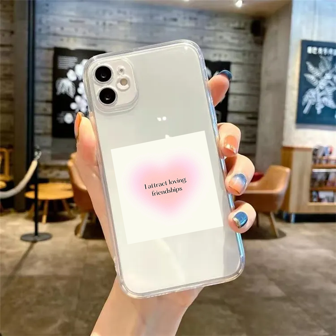 I Attract Loving Friendships Clear Silicone Case