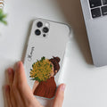 Flower girl transparent silicone case with name