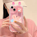 Transparent Cute 3D WHAT Cover For iPhone