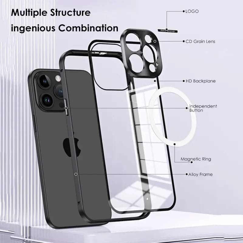 Luxury Ultra-Thin Matte Metal Frame Case for iPhone