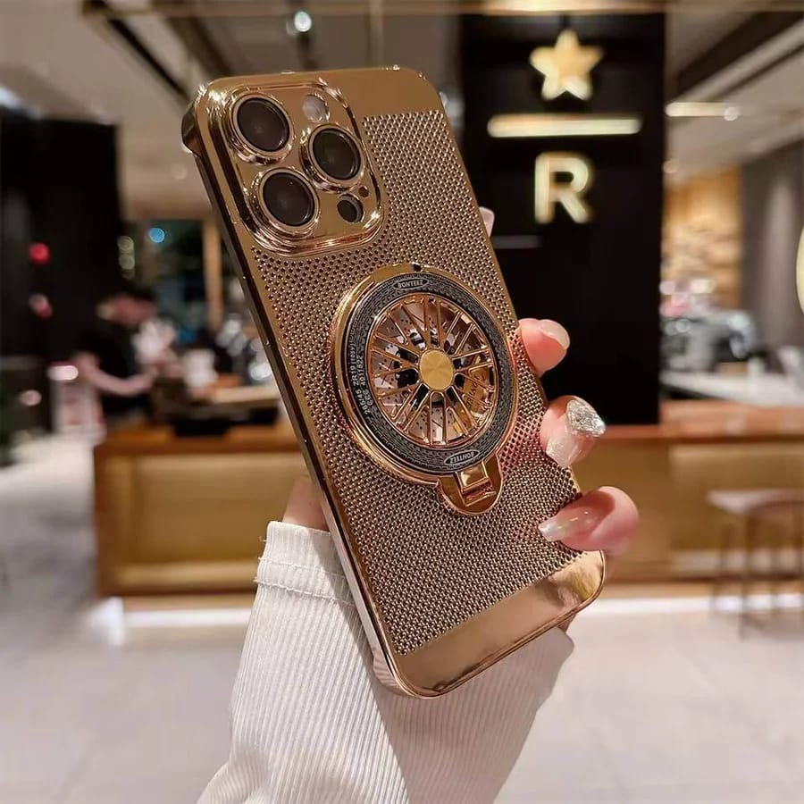 Brilliant Spin Rotating Wheel Stand Case for iPhone