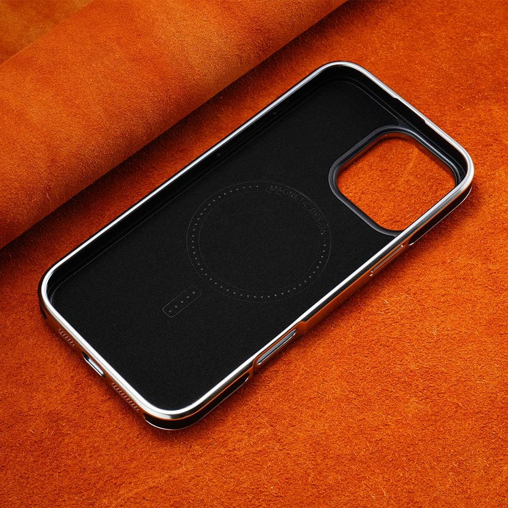 Luxury Magnetic Leather Case with MagSafe Enhanced Grip for iPhone