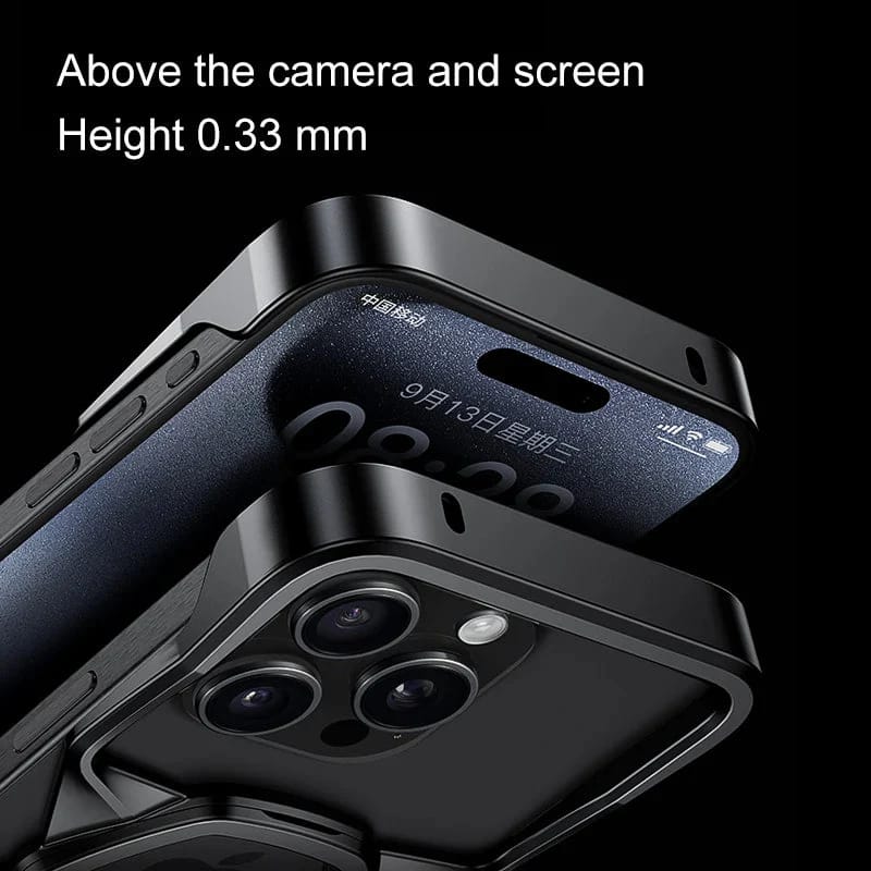Hexa Shield Metallic Ring Stand Case for iPhone