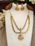 Women Impone Stone Necklace – Premium Gold Finish Traditional Design