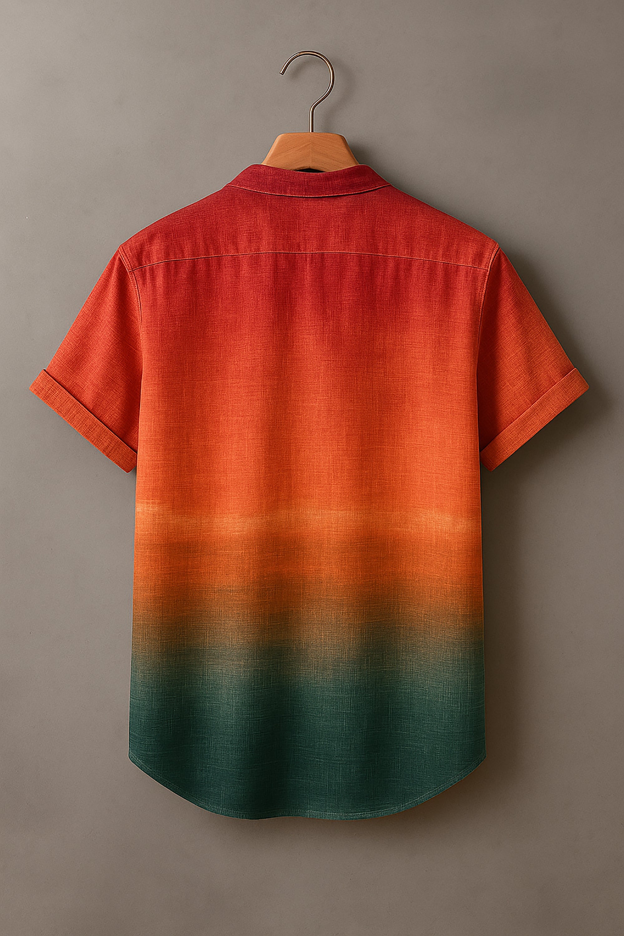 Line Combination Fan-shaped Decorative Pattern Casual Cotton And Linen Polo