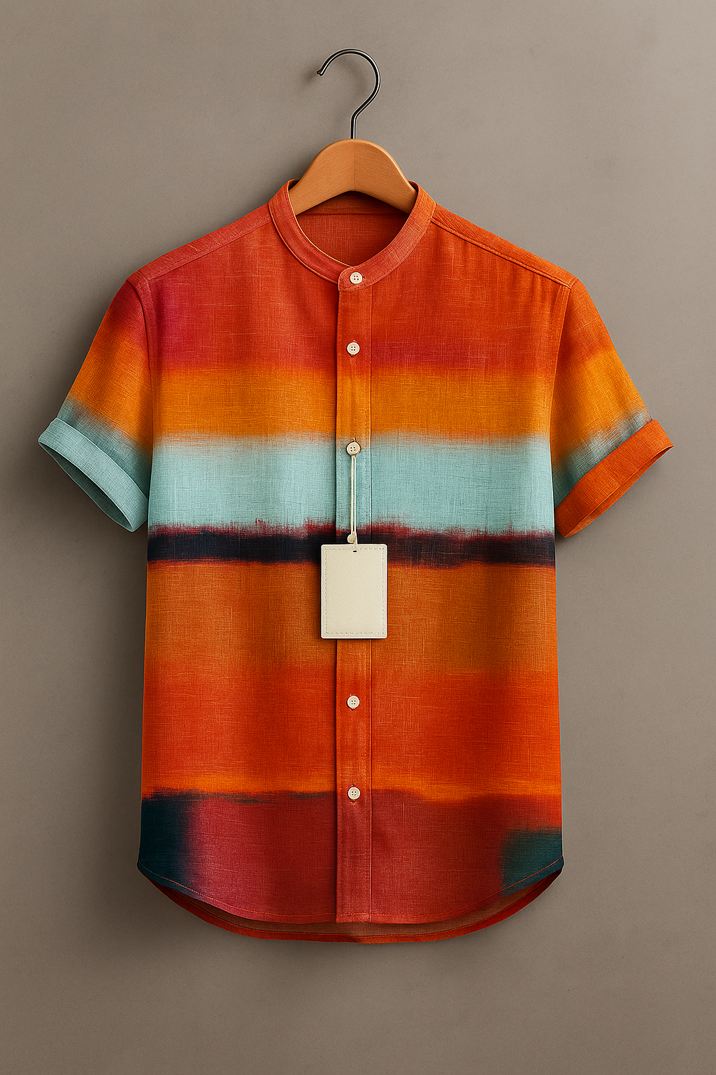 Mid-Century Style Geometric Pattern Shirt