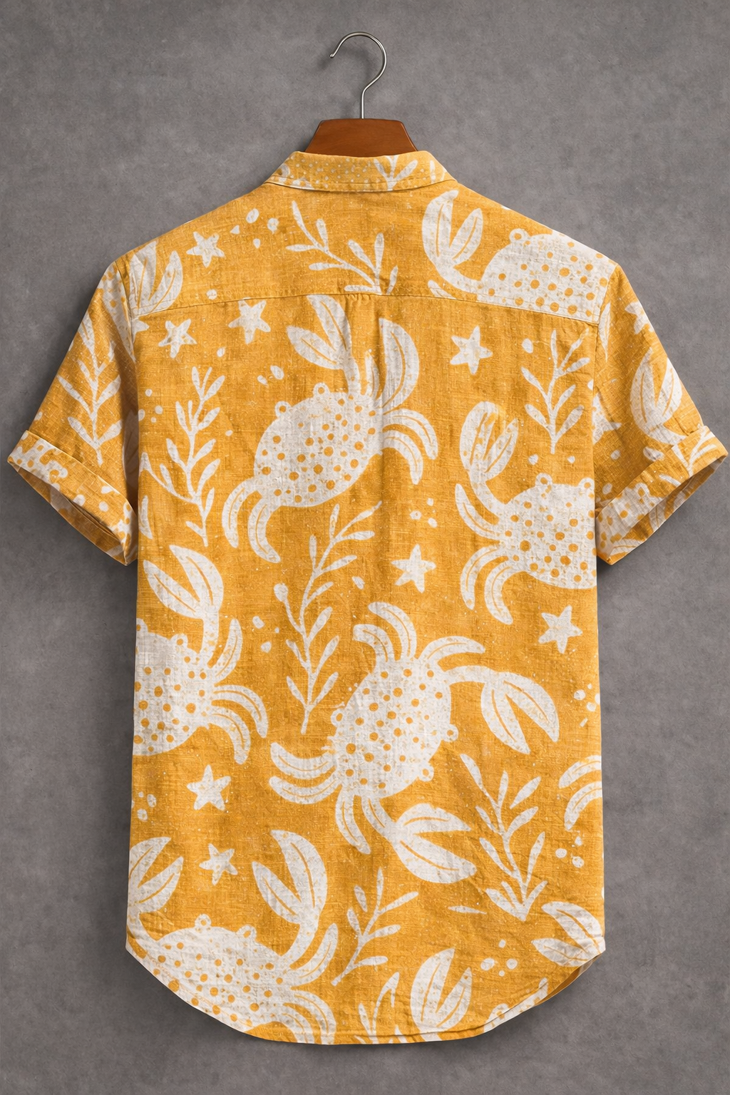 Marine Crab & Seaweed Pattern Shirt