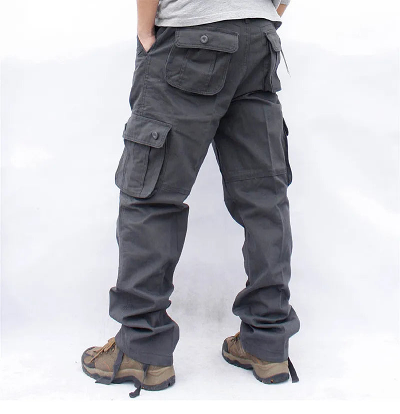Multi-Pocket Baggy Casual Cotton Army Slacks Pants(PACK OF 2)
